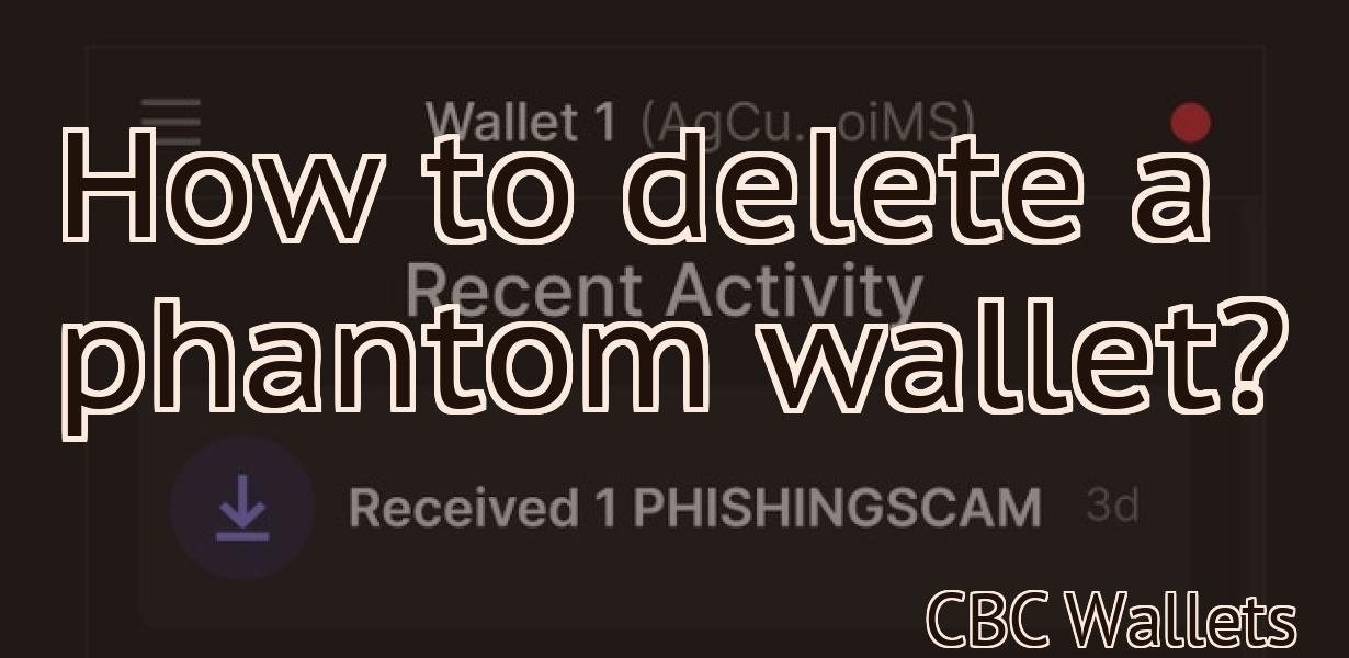 How to delete a phantom wallet?