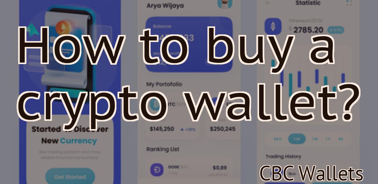 How to buy a crypto wallet?