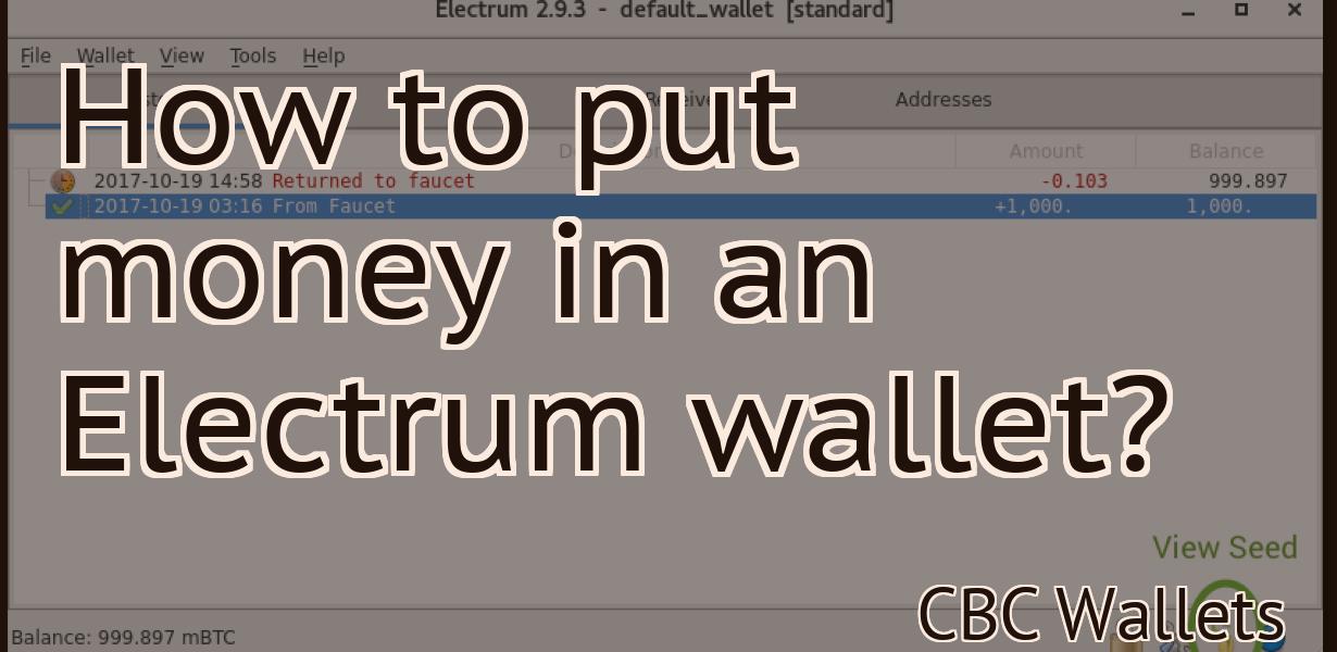 How to put money in an Electrum wallet?