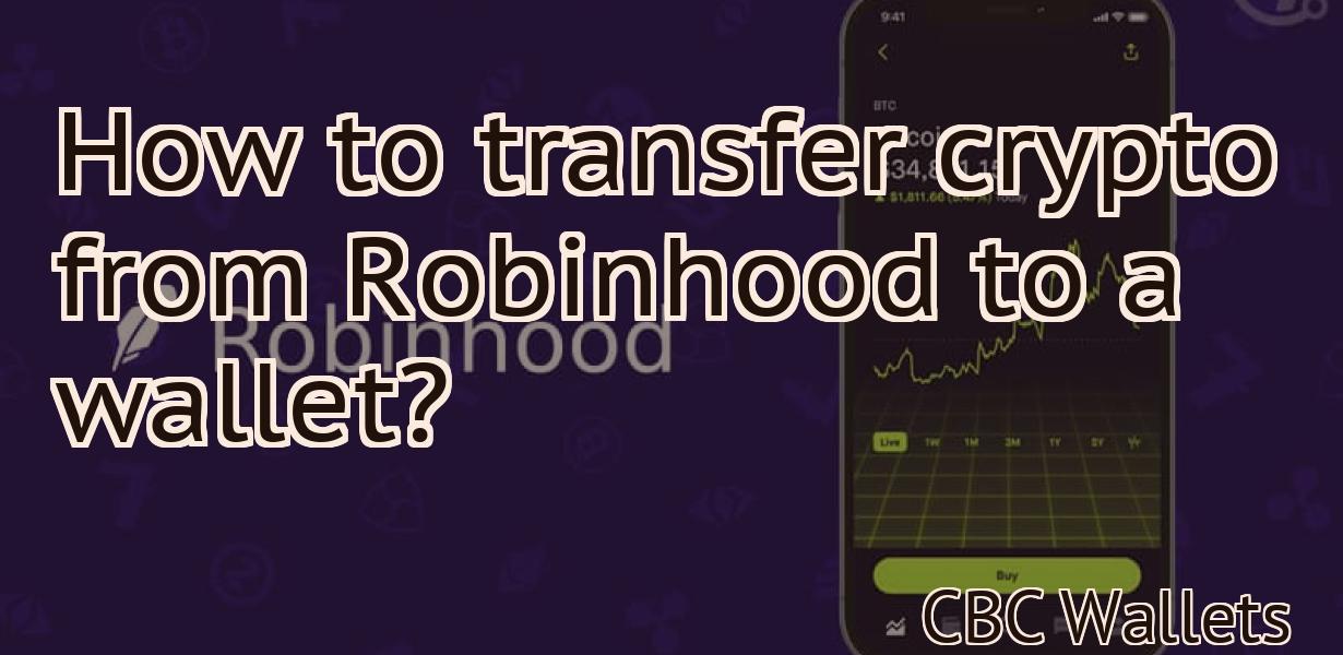 How to transfer crypto from Robinhood to a wallet?