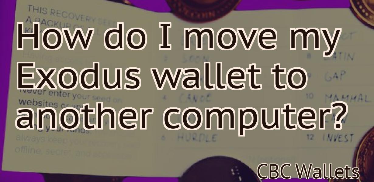 How do I move my Exodus wallet to another computer?