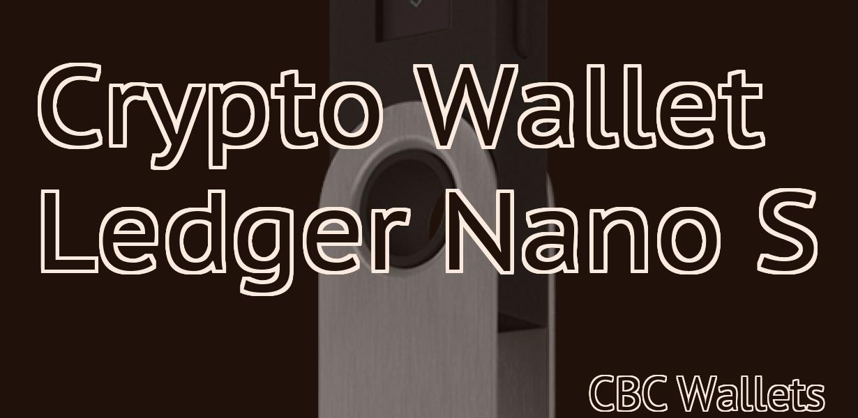 Crypto Wallet Ledger Nano S