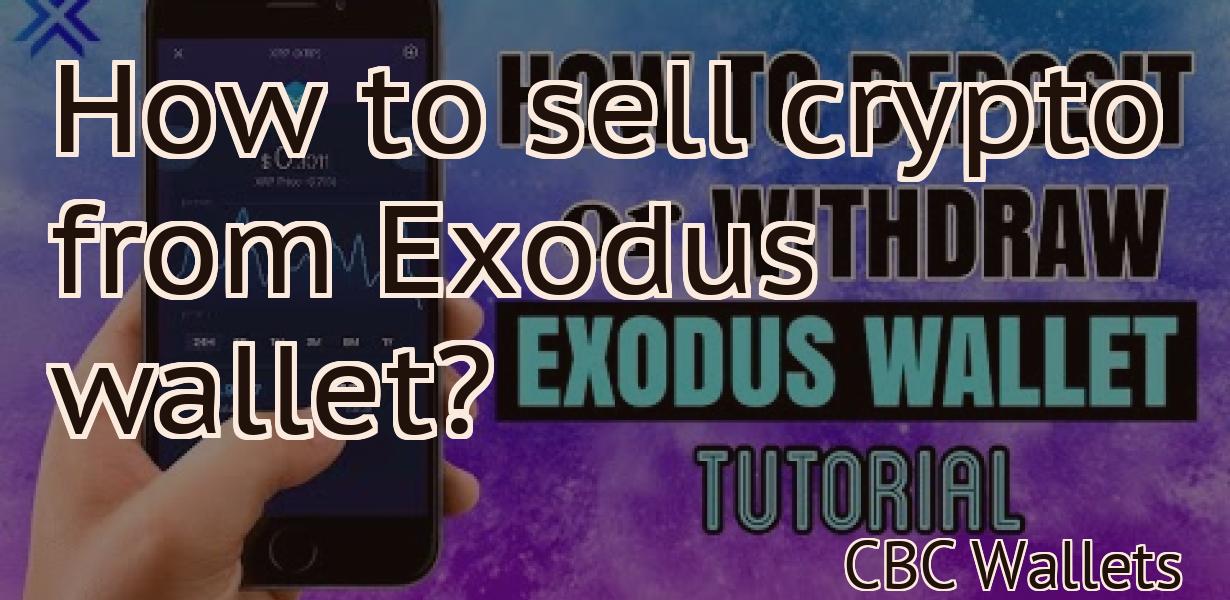 How to sell crypto from Exodus wallet?