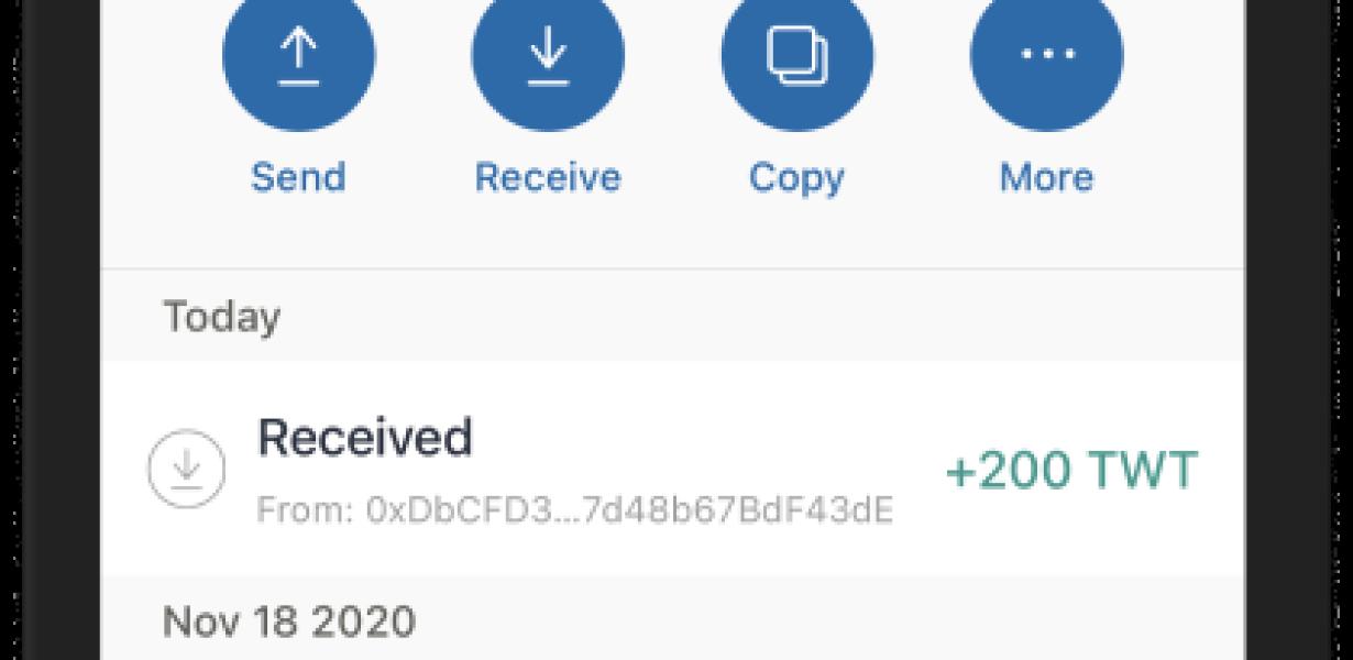 Using Trust Wallet to receive 