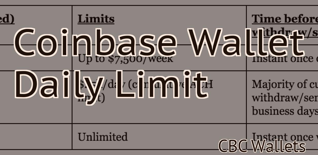 Coinbase Wallet Daily Limit