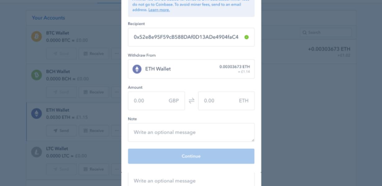 Sending ETH From Coinbase to M