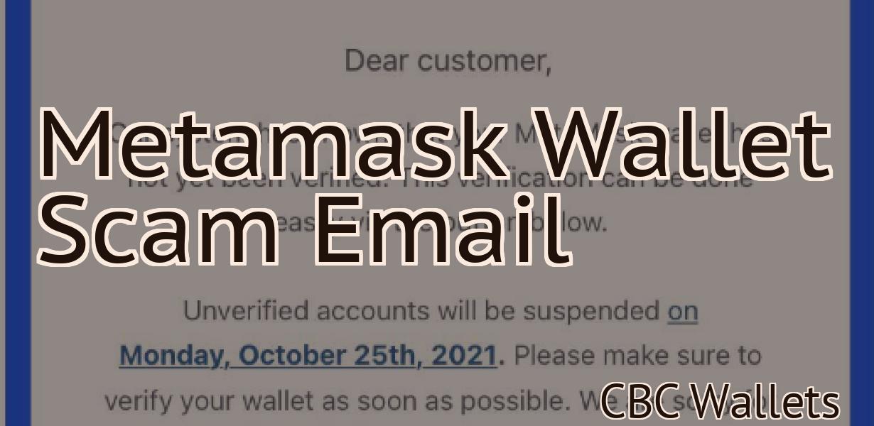 Metamask Wallet Scam Email