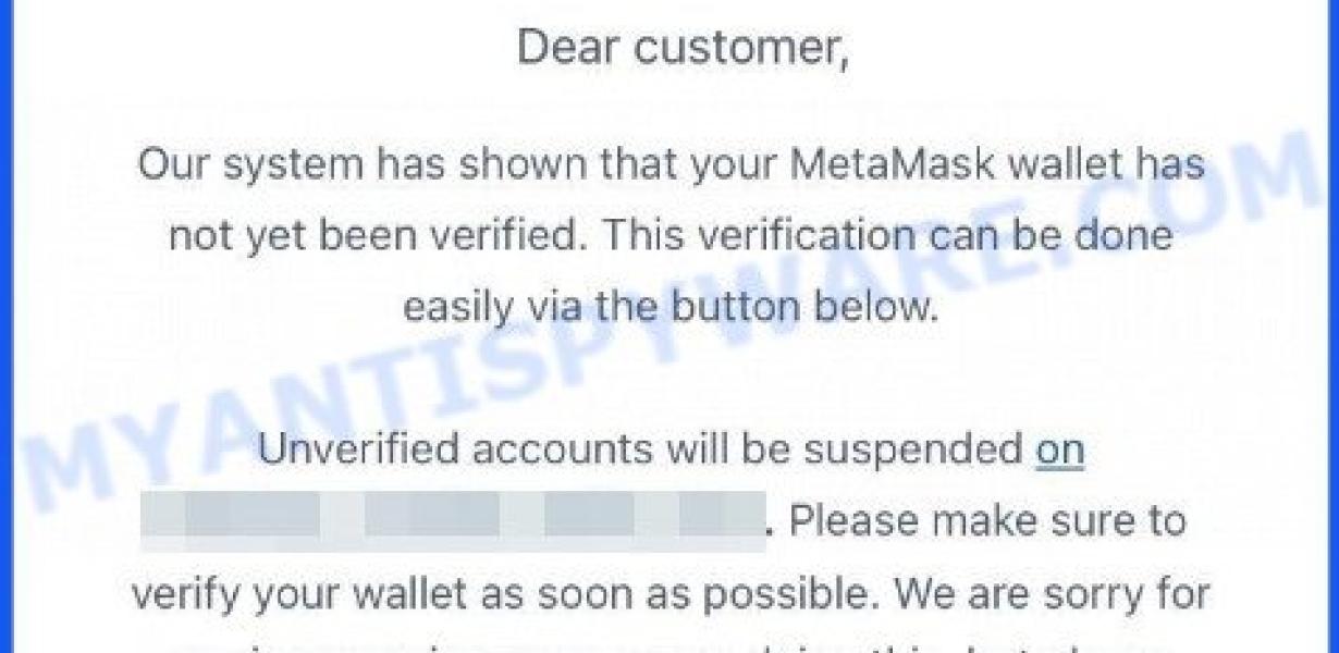 Metamask wallet scam email: Th