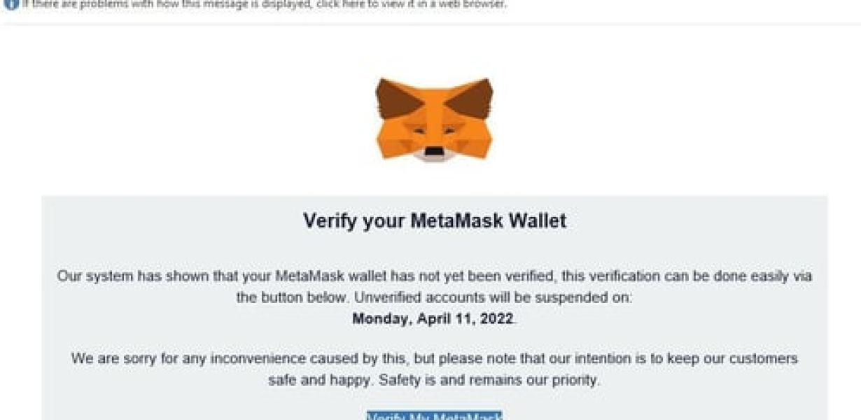 Metamask wallet scam email: Ho