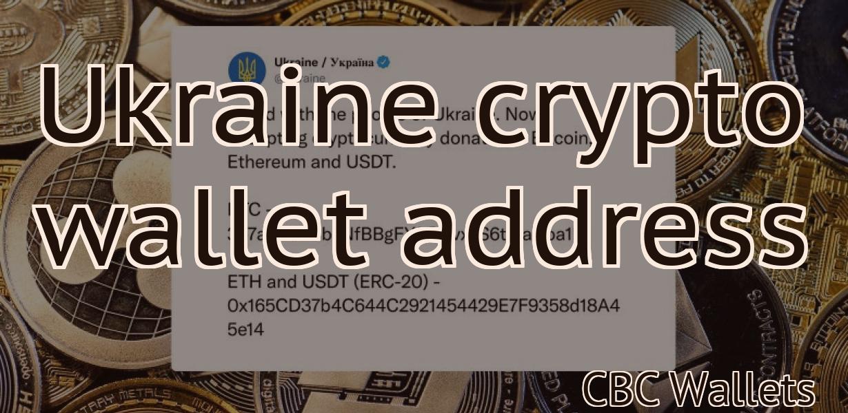 Ukraine crypto wallet address