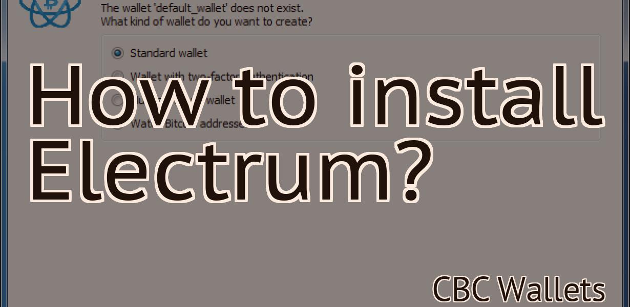How to install Electrum?