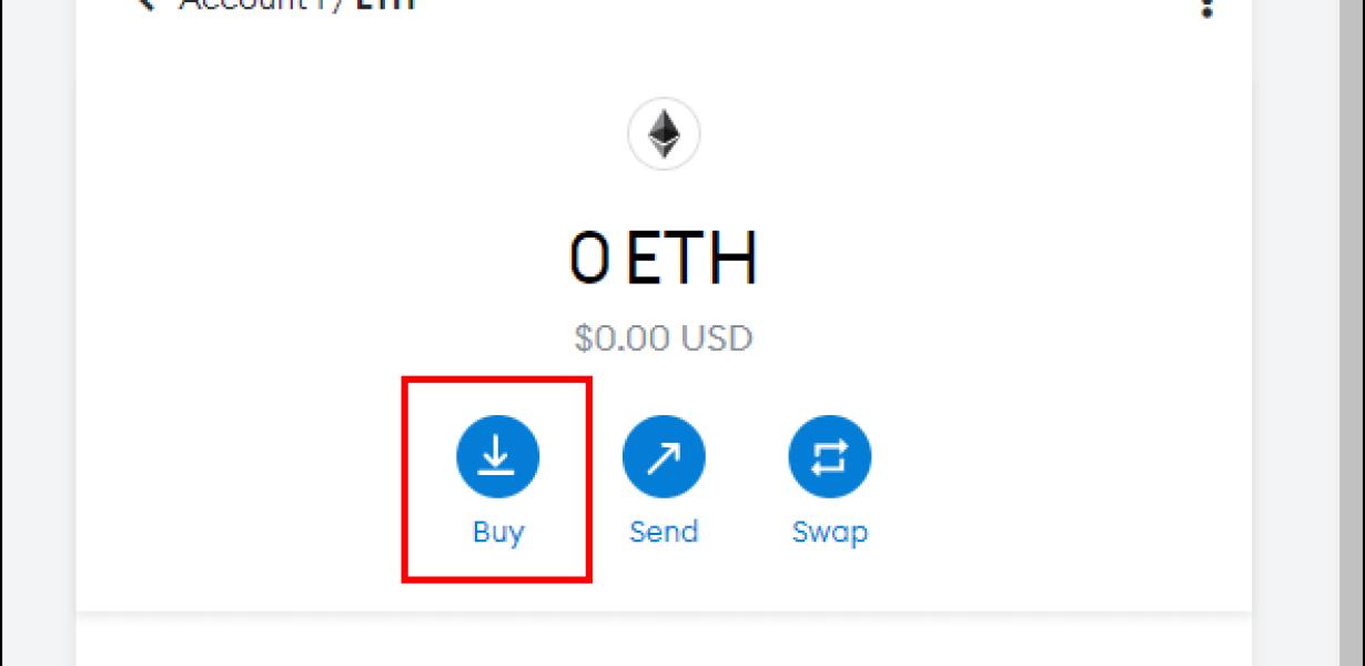 Buying Ethereum (ETH) on MetaM