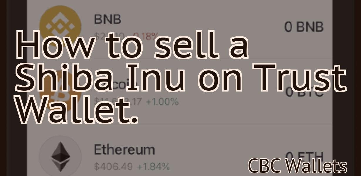 How to sell a Shiba Inu on Trust Wallet.