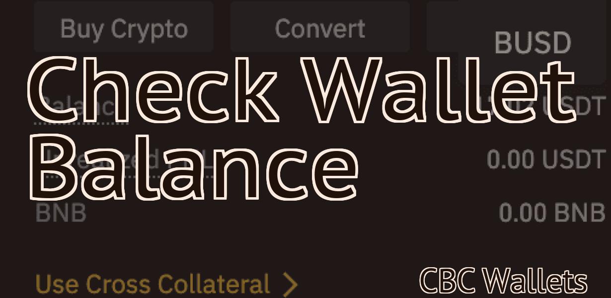Check Wallet Balance