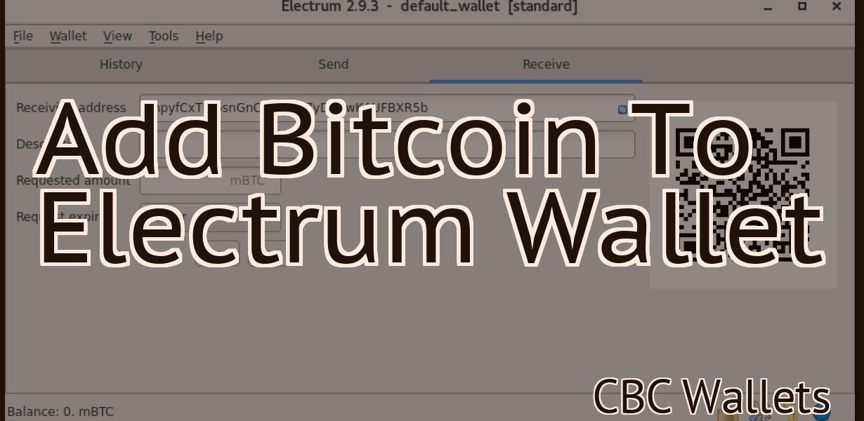 Add Bitcoin To Electrum Wallet