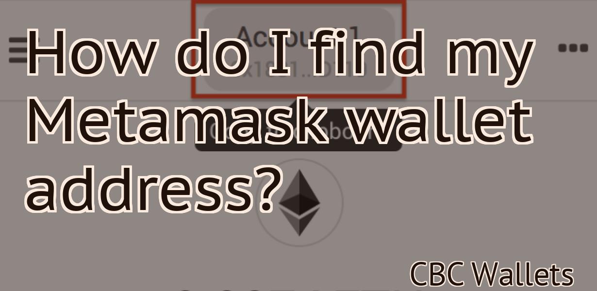 How do I find my Metamask wallet address?