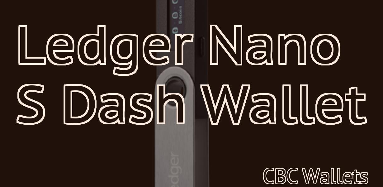 Ledger Nano S Dash Wallet