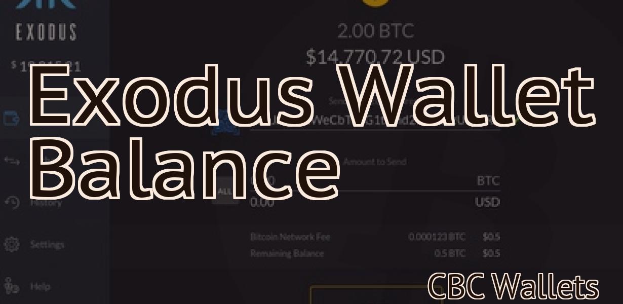 Exodus Wallet Balance