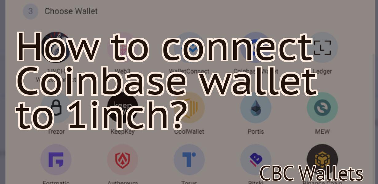 How to connect Coinbase wallet to 1inch?