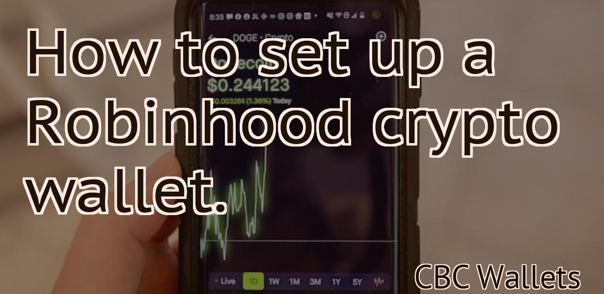 How to set up a Robinhood crypto wallet.
