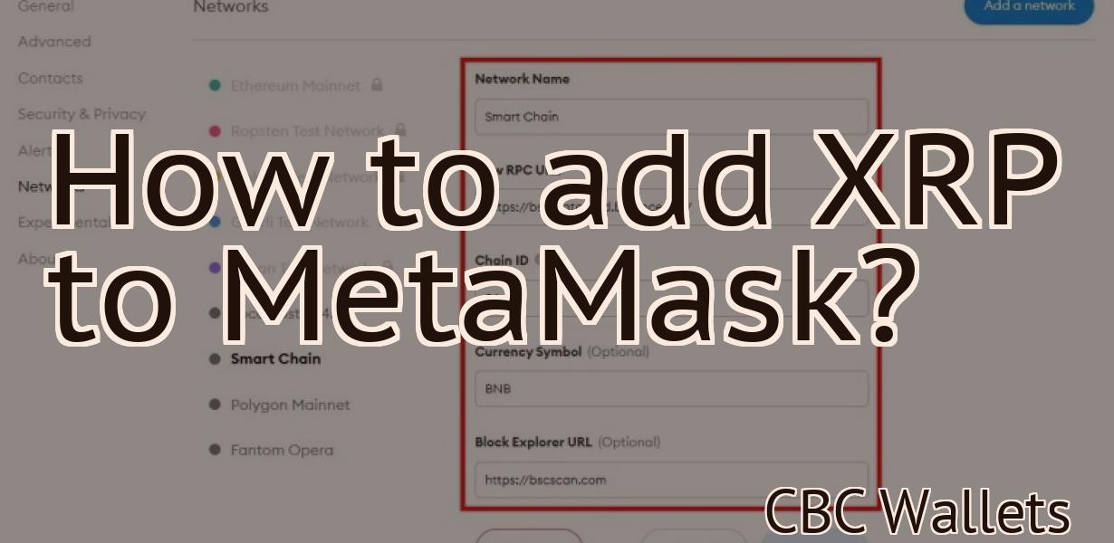 How to add XRP to MetaMask?