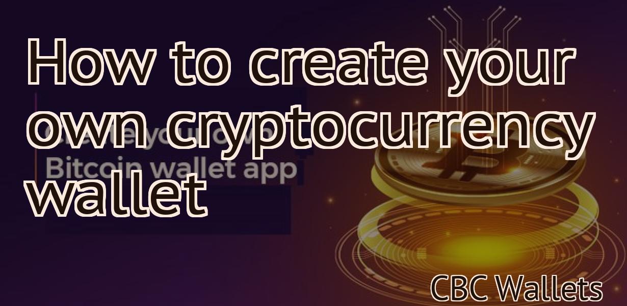 How to create your own cryptocurrency wallet
