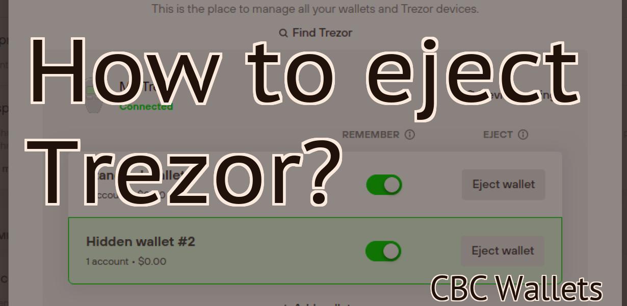 How to eject Trezor?