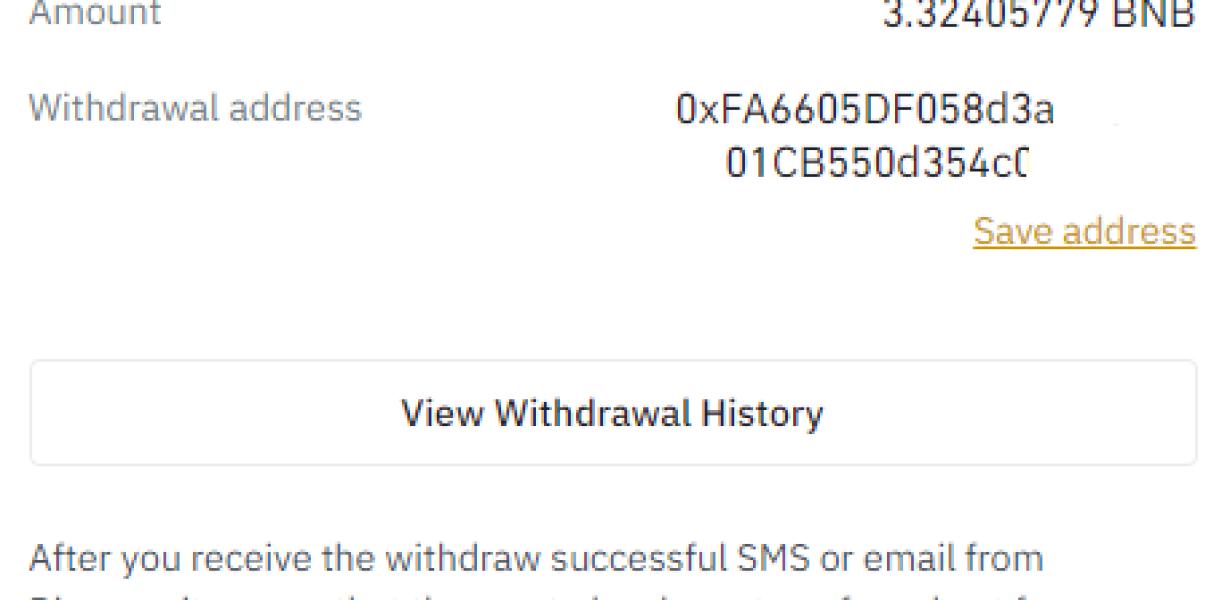 Withdrawing BNB from Metamask
