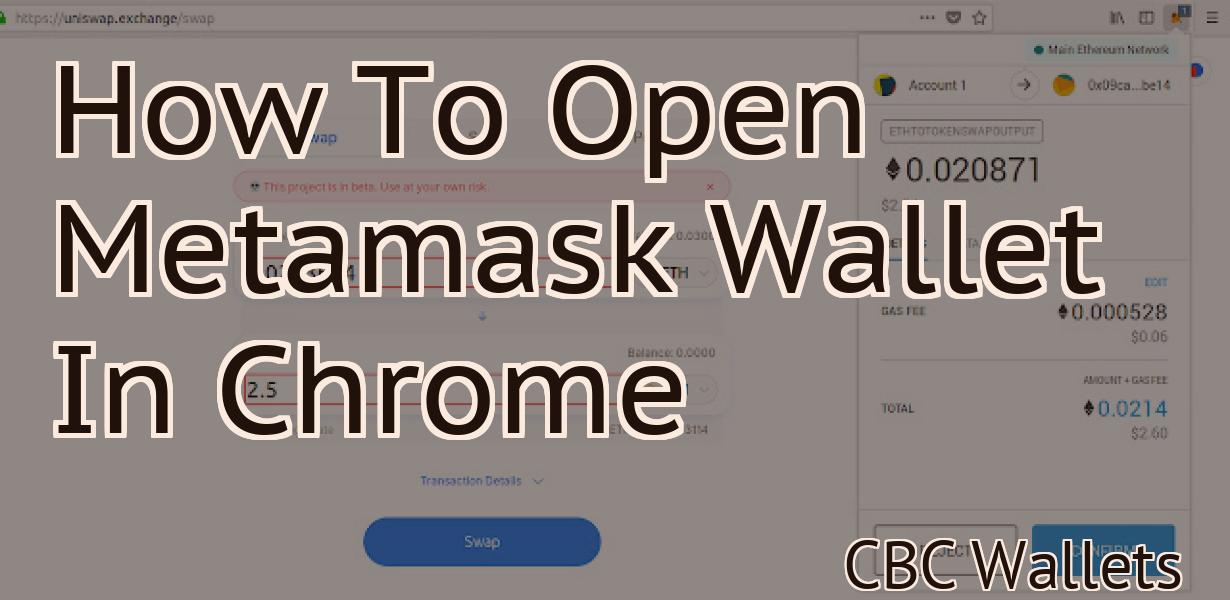 How To Open Metamask Wallet In Chrome