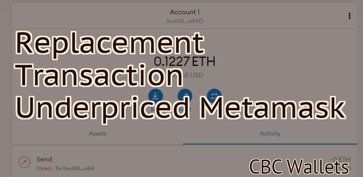 Replacement Transaction Underpriced Metamask