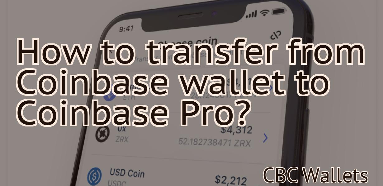 How to transfer from Coinbase wallet to Coinbase Pro?