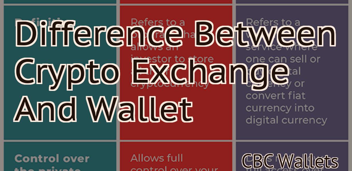 Difference Between Crypto Exchange And Wallet