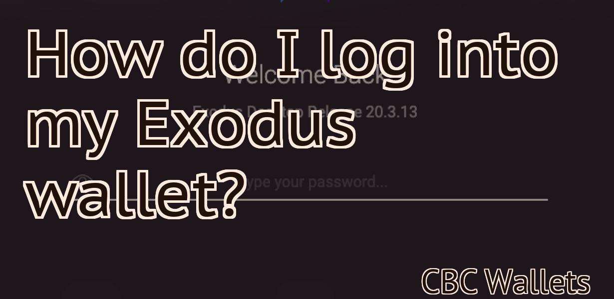 How do I log into my Exodus wallet?