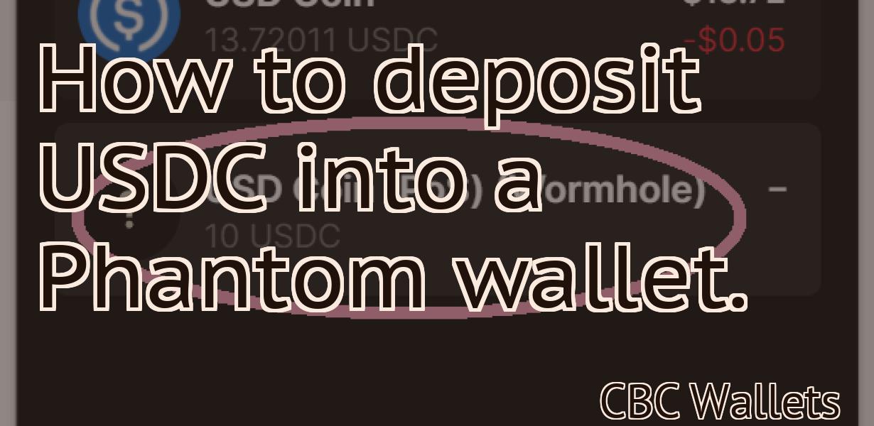 How to deposit USDC into a Phantom wallet.