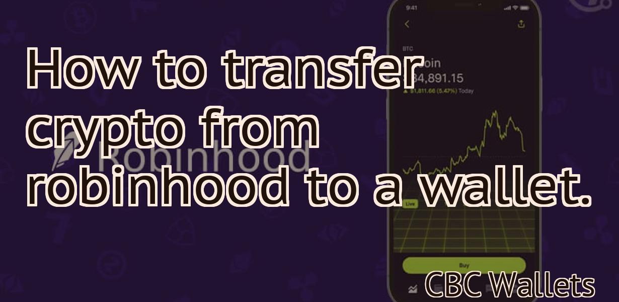 How to transfer crypto from robinhood to a wallet.
