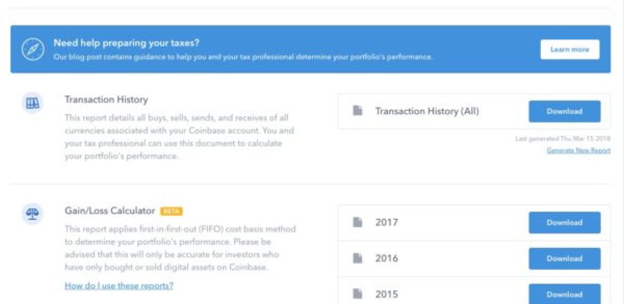What Are Coinbase Tax Document