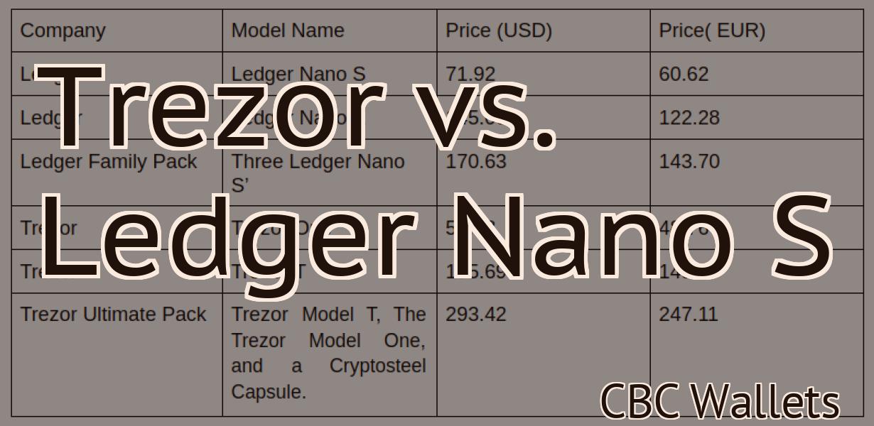Trezor vs. Ledger Nano S