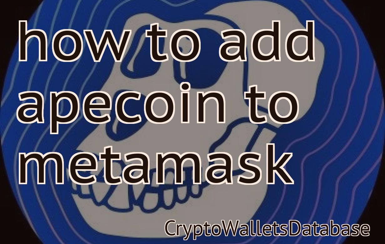 how to add apecoin to metamask