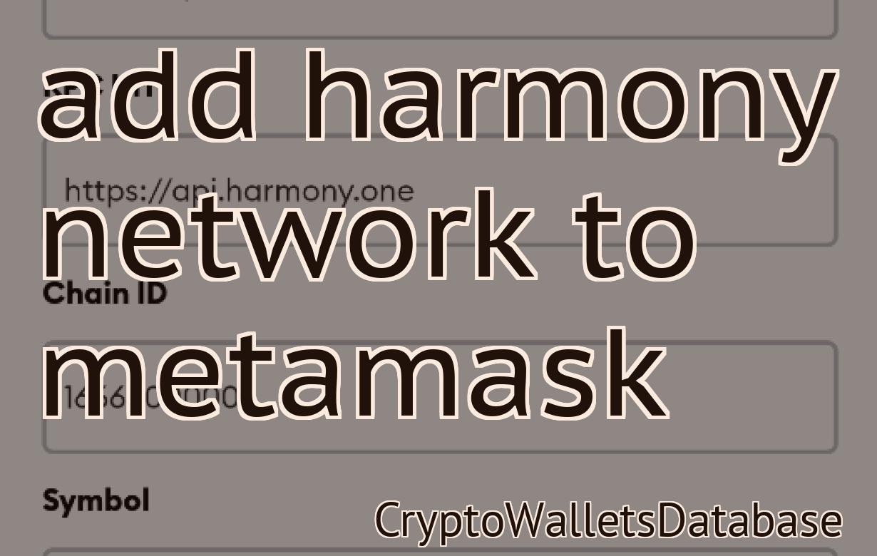 add harmony network to metamask