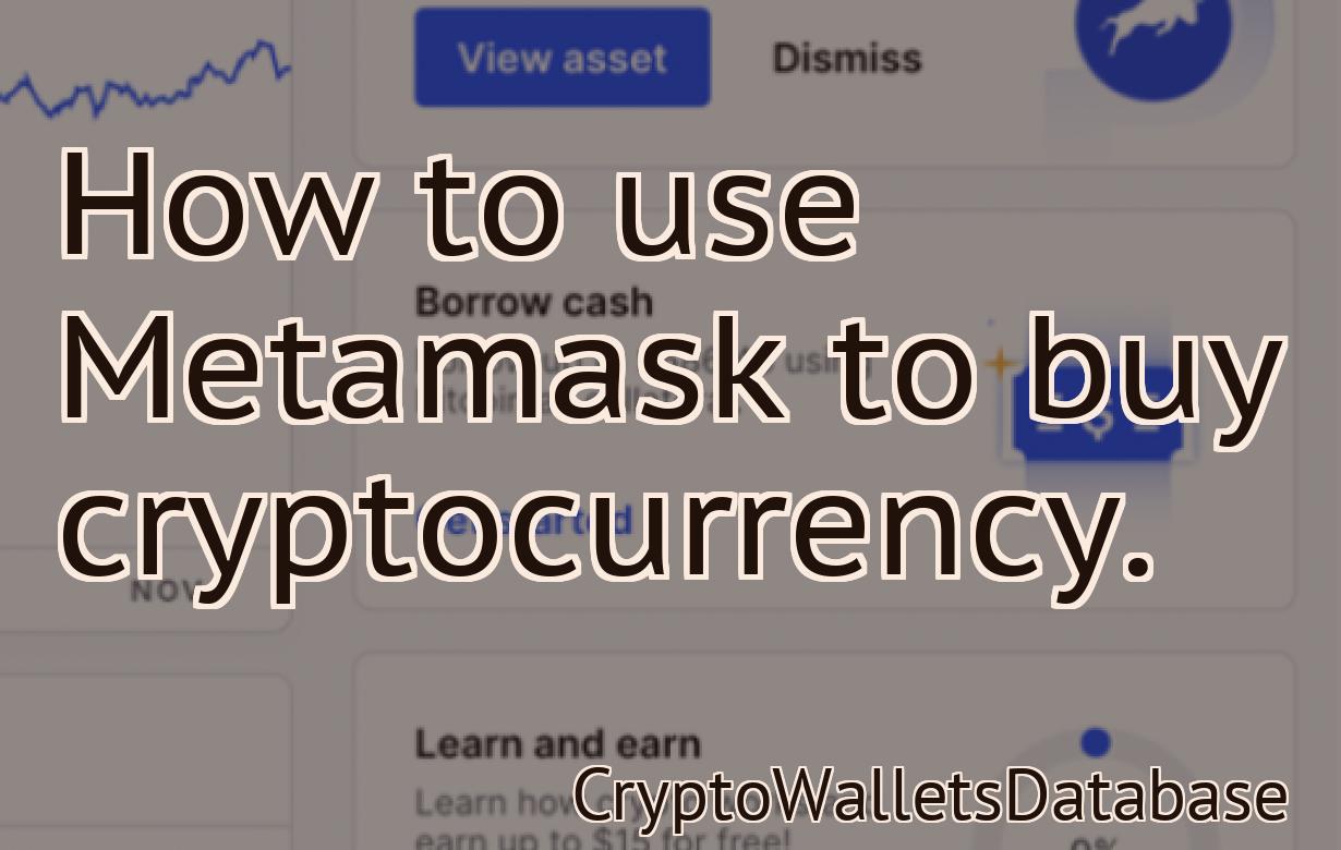 How to use Metamask to buy cryptocurrency.