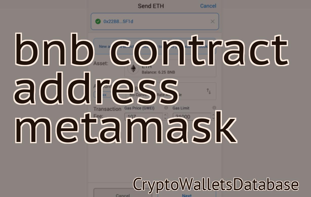 bnb contract address metamask