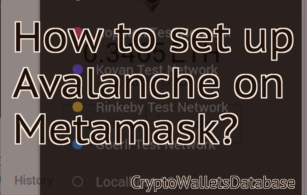 How to set up Avalanche on Metamask?