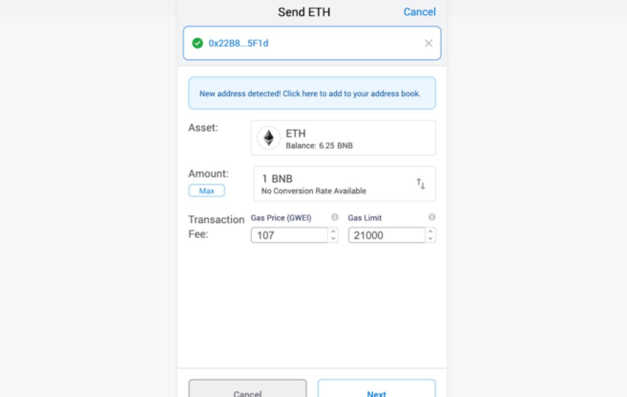 7) How to exchange ETH from Bi