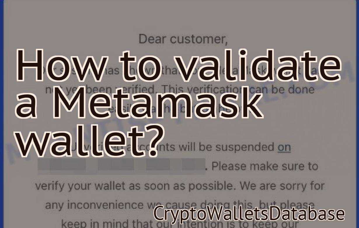 How to validate a Metamask wallet?