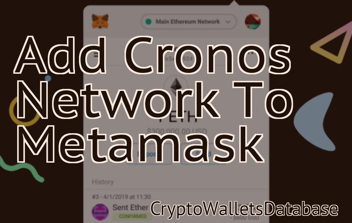 Add Cronos Network To Metamask