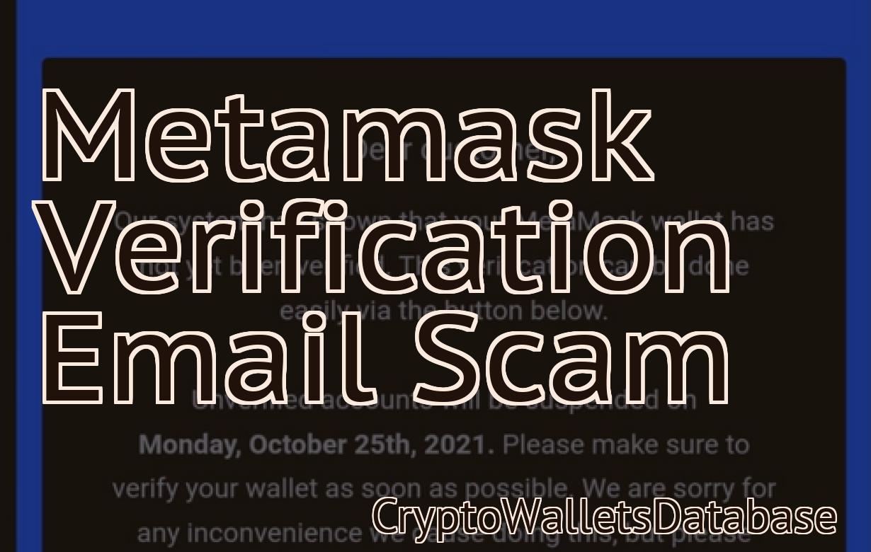 Metamask Verification Email Scam