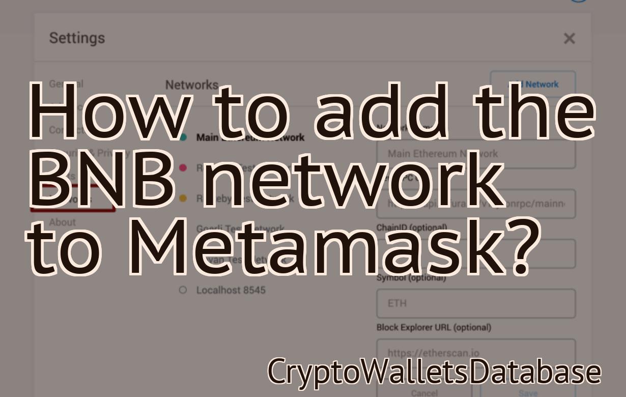 How to add the BNB network to Metamask?