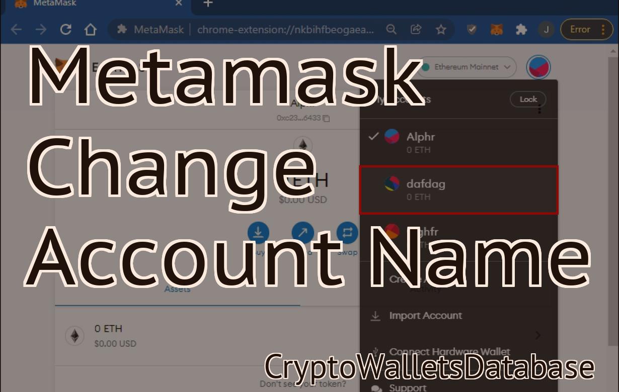 Metamask Change Account Name