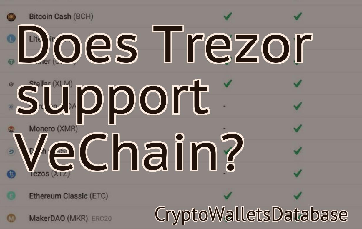 Does Trezor support VeChain?