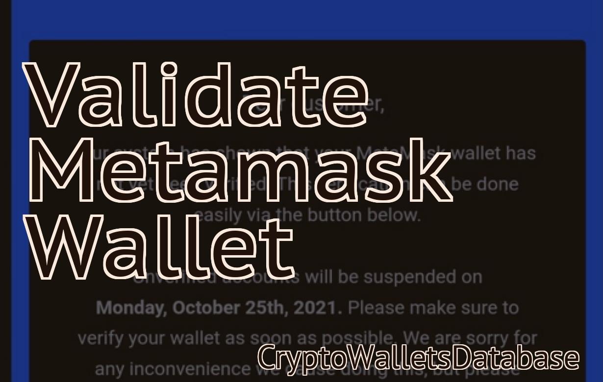Validate Metamask Wallet